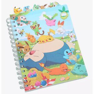 Pokémon: Group Portrait in Field: Tabbed Notebook *NEW With Tag*